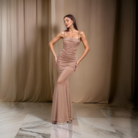 Irena - Elegancka Plisowana Sukienka Bodycon na Wieczór