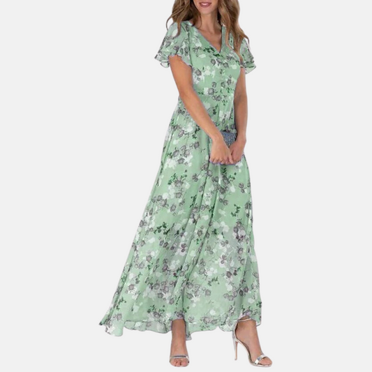 Mona's - Letnia sukienka maxi z kwiatami