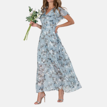 Mona's - Letnia sukienka maxi z kwiatami
