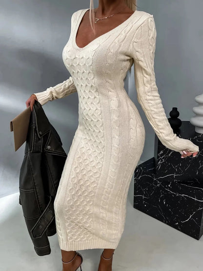 JANAA - ELEGANCKA SUKNIA Z WARKOCZAMI