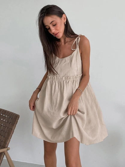 Helena - Mini sukienka w stylu empire z fałdami