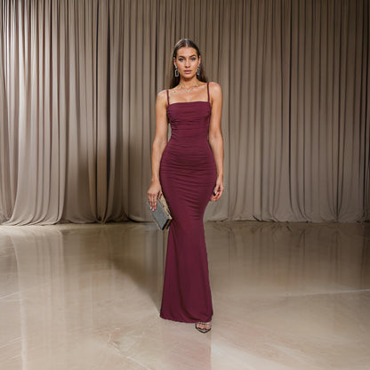 Irena - Elegancka Plisowana Sukienka Bodycon na Wieczór